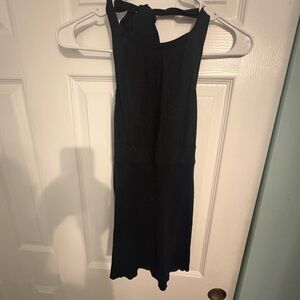 Black Halter Neck Sparkle Tank